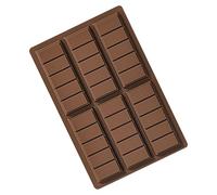 Molde de chocolate rectangular - molde de chocolate negro | Moldes para dulces frágiles de 6 cavidades, molde de vela de soja de liberación fácil, moldes de fusión de cera, moldes de silic