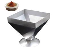 Molde de cocina de acero inoxidable - Molde de de comida de torre, de pirámide de metal, elegante suministros de presentación de cocina, picnic, restaurante, catering, herramientas