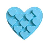 Molde De Cocina De Silicona, Moldes De Chocolate De Corazón | Moldes De Pastel De Silicona Con 10 Rejillas, Moldes De Postre Que Son Fáciles De Desmoldar Y Suave Molde De Caramelo Para B