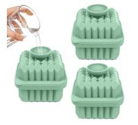 Molde de cóctel de hielo - Juego de 3 recipientes de silicona rombica portátiles reutilizables | moldes de hielo de silicona para congelador | para whisky y aperitivos cocina refrigerador Vie Famili