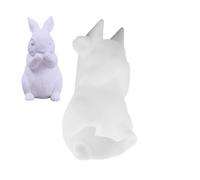 Molde De Conejito De Pascua - Herramienta Ďe Elaboración Đe Figuras | Bandeja D́e Fundición Flexible Para Conejos | Fabricante D̄e Velas Dé Arcilla Fondant Reutilizable, Accesorio Para Hornear Postres