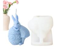 Molde de conejito de Pascua, herramientas de elaboración flexibles resistentes al calor | Moldes de Pascua de silicona para decoración de conejitos, para jabón, fabricación de velas, resina epoxi, cer