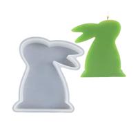 Molde de conejo de Pascua - Herramientas de creación reutilizables antiadherentes - Molde de conejo de Pascua lindo de silicona - para la fabricación de velas, jabones, arte y ocio