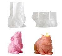 Molde de conejo de Pascua - Molde 3D con forma de conejo para creaciones de Pascua | Para decoración del hogar, yeso, jabón, , familia, apasionados, bricolaje