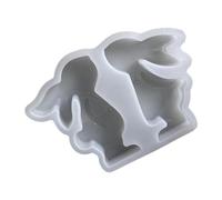 Molde de conejo de Pascua, moldes de silicona en forma de conejo - Molde lindo de jabón de conejo de pareja - Moldes de yeso para hacer velas, moldes de resina epoxi para manualidades de a