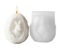 Molde De Conejo De Pascua | Suministros De Manualidades Reutilizables De Fácil Desmolde - Moldes Flexibles De Jabón De Huevos De Pascua - Para Cera Yeso Jabón Artes Y Manualidades Decoración Hogar Fav