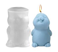 Molde de conejo - Molde de Pascua de silicona con conejito | Adorable tirita de aromaterapia con conejo de Pascua | Calor lavable antiadherente | Molde para cera de vela, moldes decorativos