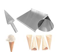 Molde de cono de helado con mango cómodo, prototipado rápido para conos de gofres caseros, cilindro de rollo de 50 mm