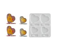 Molde de corazón de silicona apto para lavavajillas para proyectos infantiles y decoraciones artísticas para hogar molde de silicona reutilizable