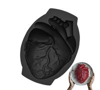 Molde de corazón humano, molde de silicona para corazón anatómico, molde de anatomía cardíaca detallada, molde reutilizable para decoración de pasteles, herramienta de cocción antiadherente para