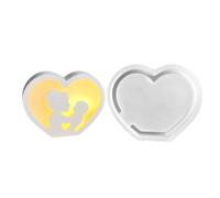 Molde de corazón, molde de resina epoxi para el día de la madre, decoración móvil hecha a mano de grado alimenticio para mujeres, familia, amigos y fiestas