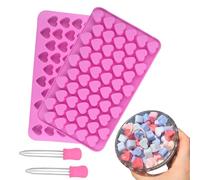 Molde De Corazón Para Dulces | 55 Cavidades Para Pastillas De Aromática Con Cuentagotas,Mini Moldes De Corazón De Silicona Para San Valentín | Para Decorar Cupcakes Hacer Chocolate Jabón Vela Y Manual