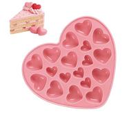 Molde de corazón - Silicona de alimenticio de 6.73 x 5.94 x 0.43 pulgadas, 18 cavidades para hacer postres, molde para dulces para pasteles para gelatinas, Día de Acción de Gracias, cumpleaños |