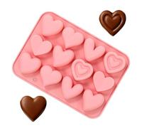 Molde De Corazón | Suministros Para La Fabricación De 12 Cavidades Antiadherentes - Molde Manual Para Galletas,Para Apasionados Y Familia Cocción De Muffins Brownie Y Chocolates Cumpleaños Y