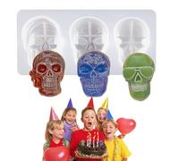 Molde de cráneo de resina, moldes de resina de cráneo, moldes de resina esqueleto de horror, pequeños moldes de cráneo para decoración del hogar, moldes de yeso para manualidades de arte