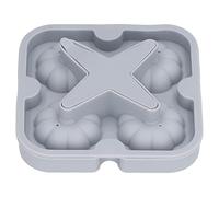 Molde de cubitos de hielo de silicona, amplia aplicación Forma de bola de hielo de calabaza Calidad alimentaria 4 celdas Forma de calabaza Silicona duradera para whisky (gris)