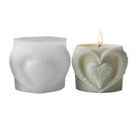 Molde de cuenco en forma de corazón - Molde de silicona para velas de resina, molde de silicona para tazas de amor | Molde de almacenamiento de tazas, perfecto para san, proyectos románticos de matri
