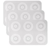 Molde de cuentas redondas de resina 3pcs Beads de agujero grande, moldes de adornos para resina epoxi, moldes de fundición de moho de silicona