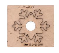 Molde de Cuero, Troquel para Cortar en Acero Aleado y Madera de Abedul, Copo de Nieve, 13.5x15x2.3 cm - Corte Preciso y Duradero, Tecnología de Soldadura Manual, Para Proyectos d