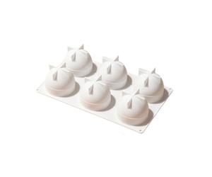 Molde de decoración de yeso, juego de cavidades de melocotón, plantilla de silicona flexible para verter cera por lotes, bandeja decorativa para pasatiempos, molde de silicona de melocotón bandeja de