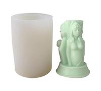 Molde de diosas, molde de triple ,Molde artesanal de silicona para la fabricación de esculturas de niña de resina - Estatua de arte de amistad entre hermanas para hacer velas y ar