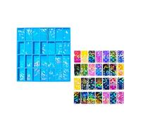 Molde De Dominó Silicona Resistente Multiusos Para Resina Epoxi 28 Cavidades Portátil Para Joyas Personalizadas Y Piezas Juegos Accesorios Arte Y Artesanía