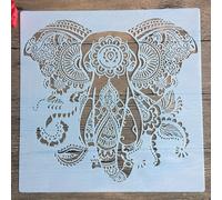 Molde de Elefante Animal para Manualidades de 30 X 30Cm para Plantillas de Pintura, Álbum de Fotos Estampado, Tarjeta de Papel en Relieve en Madera, Tela, Pared