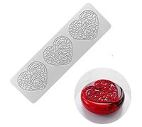 Molde de encaje para fondant de hojas huecas 3D, molde de flores de múltiples hojas, molde de caramelo de chocolate, azúcar, decoración de tartas (F Love_9.5 x 3.1 x 0.1 pulgadas)