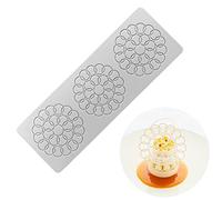 Molde de encaje para fondant de hojas huecas 3D, molde de flores para caramelos, chocolate, azúcar, manualidades, decoración de tartas (círculo de burbujas D_11.3 x 4 x 0.1 pulgadas)