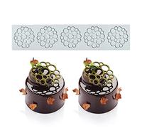 Molde de Encaje para Pasteles y Fondant de Silicona - Impresión de Artesanía de Azúcar, Decoración de Cocina Molecular Comestible, 5 Agujeros Burbuja