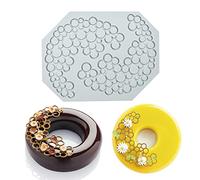 Molde de Encaje para Pasteles y Fondant de Silicona - Impresión de Artesanía de Azúcar, Decoración de Cocina Molecular Comestible, 2 Agujeros Burbuja