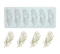 Molde de encaje para tartas, moldes de silicona para fondant, molde de impresión comestible, decoración molecular de cocina, 6 agujeros, coníferas