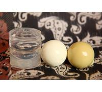 Molde de esfera de silicona transparente para bola de resina para joyería DIY HQ Silicona vacunada transparente (30 mm)