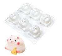 Molde De Espuma De Animal De Silicona - Hamster Shape Postre Postre Cake Decorating Tool | Molde Para Hornear Sin Flexible Creativo Pudín Pudín Fabricante Con Liberación Fácil