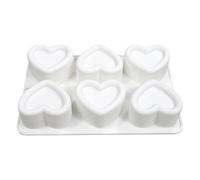 Molde de espuma de frambuesa con forma de tarta de silicona, 6 cavidades de silicona, para chocolate, pastry , velas, , reuniones de niños, principiantes