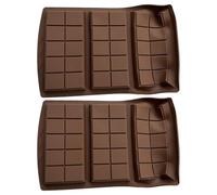 Molde de fabricación de barra de chocolate, molde de barra de chocolate, 2 moldes de silicona para chocolate roto, grandes moldes de barras de chocolate para amantes del chocolate, de fácil liberación