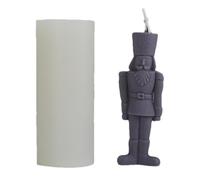 Molde de fabricación de velas King, molde de moldeo de velas en forma de rey, molde de vela de silicona Forma humana - Molde de vela de estatua de cascanueces fácil de desmoldar para pasteles y c