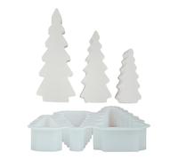 Molde de fabricación genérico para árbol de Navidad, juego de 3 moldes de silicona para decoraciones festivas | Ocio creativo accesorios de Navidad, regalo creativo para amigos, familia, hogar, fiesta