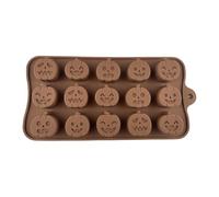 Molde de fantasmas de calabaza - Silicone Halloween Resin Resina, herramienta de fabricante de dulces de 15 cavidades | Chocolate Cube de hielo Jelly Decoración Cake creativo de accesorio, suministro