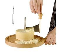 Molde De Flores De Queso,Acero Inoxidable Con Removedor De Corazón | Rallador De Queso Para Rizos Sobre Base Madera - Para Copas En Forma De Rosa Chocolate Postre Pastelería Casa Cocina Café