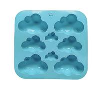 Molde de fondant de nube, moldes para fondant de chocolate, forma de nube 3D, 8 cavidades, bandeja de hielo, plantillas antiadherentes para hornear postres