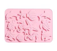 Molde de fondant de silicona con forma de vida marina molde de caramelo de chocolate increíble para niños adultos molde de caramelo de silicona pequeño