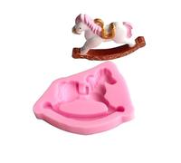 Molde De Fondant Pastel Decoración Molde De Silicona Con Forma De Pony 2 Uds Molde De Yeso De Cerámica Suave Para Fondant Herramienta De Decoración