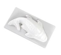 Molde de forma de pescado - Moldes de artesanía de azúcar Mollde de comida - Molde de pastel de chocolate Tortas de arroz que fabrican moldes de pescado koi 3d para postres