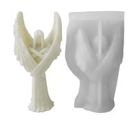 Molde de fundición de ángeles, molde de silicona para ángeles,Molde de resina de yeso Molde de silicona Dark Angel | Fabricación de moldes de velas de fundición de decoración del hogar 3D para r