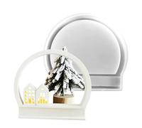 Molde de fundición de medio, silicona artística de 14 x 12 cm, forma decorativa de medio, molde de resina multiusos, diseño de velas y dulces | Práctica herramienta de bricolaje para