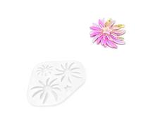 Molde de fundición de resina, de pétalos de silicona flexible, herramienta de vertido decorativa para proyectos de joyería colgante, uso de pasatiempos, cavidad de fundición floral, forma de de