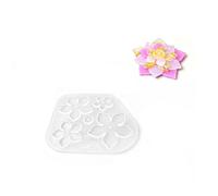 Molde de fundición de resina, de pétalos de silicona flexible, herramienta de vertido decorativa para proyectos de joyería colgante, uso de pasatiempos, cavidad de fundición floral, forma de de