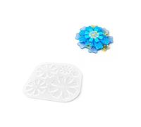 Molde de fundición de resina, de pétalos de silicona flexible, herramienta de vertido decorativa para proyectos de joyería colgante, uso de pasatiempos, cavidad de fundición floral, forma de de