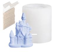 Molde de fundición de velas | Flexible, fácil de desmoldear, molde reutilizable | Forma de castillo 3D para velas - para resina Yeso Escolar Proyecto Escolar Estudio Sociabilidad